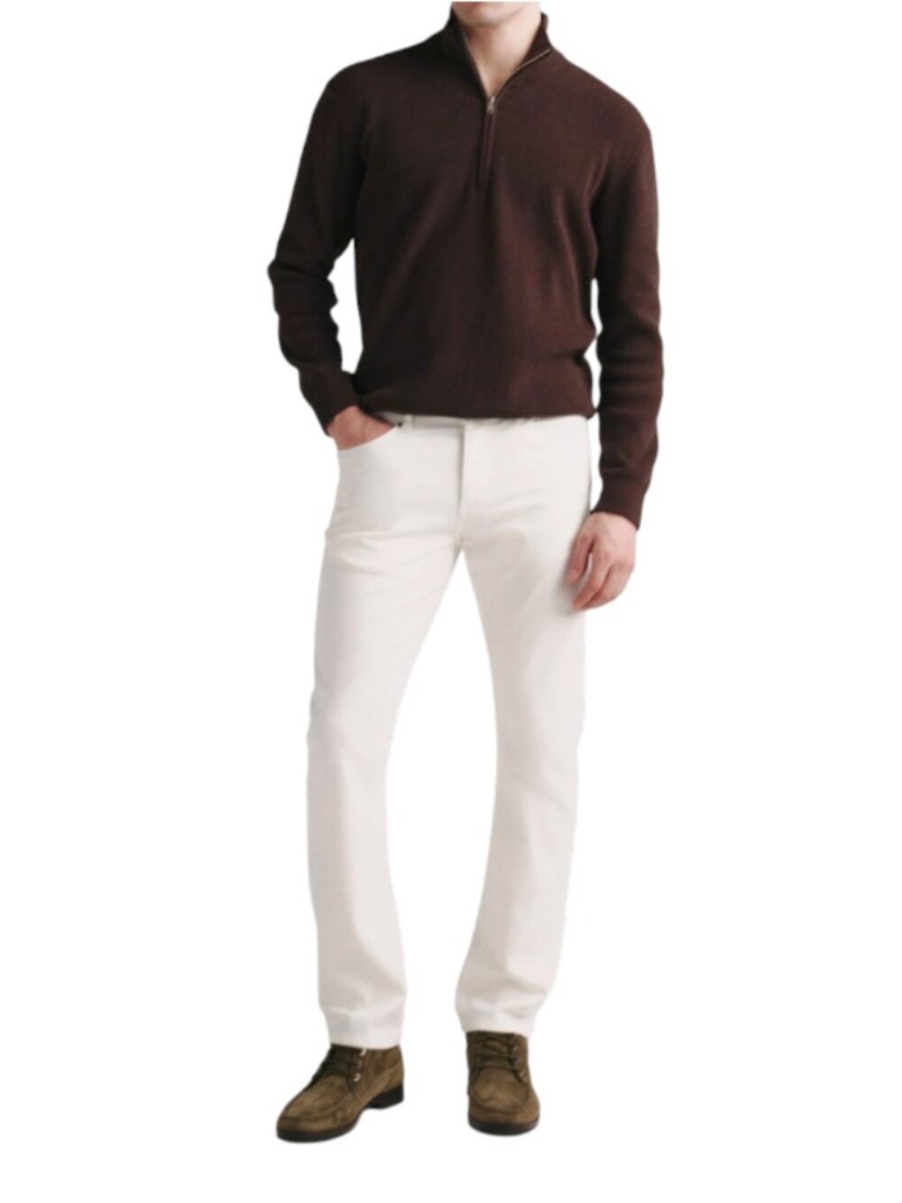 NWT DL1961 Russell Slim Straight Jeans Denim Mens 32 x 30 White Ultimate NEW